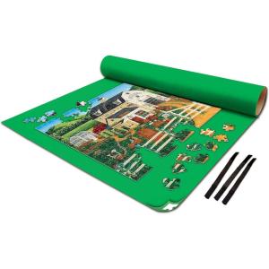MasterPieces Accessories – Jigsaw Puzzle Roll-Up Mat & Stow Box, 42″ x 24″, Fits 1500 Pieces(48×36)