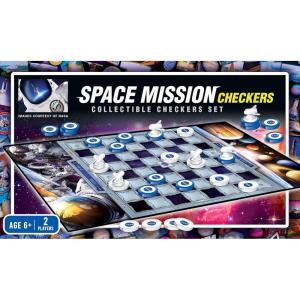MasterPieces Family Game – NASA Checkers – Officially Licensed Board Game for Kids & Adults