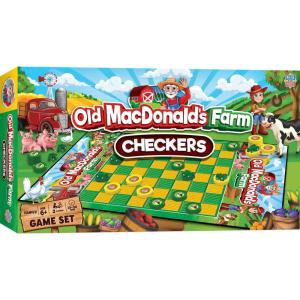 MasterPieces Family Game – Old MacDonald’s Farm Checkers – Officially Licensed Board Game for Kids & Adults