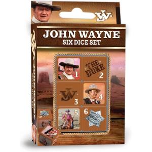 MasterPieces Game Day – John Wayne Dice Pack – 6 Piece Officially Licensed Dice Set – D6 Standard Size