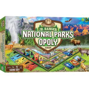 MasterPieces Kids & Family Board Games – Junior Ranger National Parks Opoly Jr. – Officially Licensed Board Games for Kids, & Family