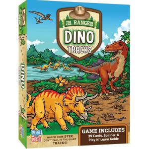 MasterPieces Licensed Kids Game – Jr Ranger – Dino Tracks Card Game for Family, Laugh and Learn