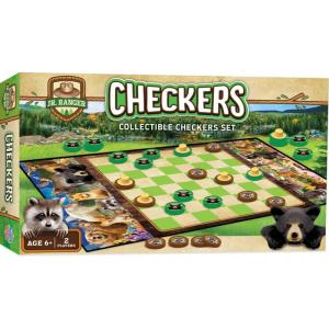 MasterPieces Licensed Kids Games – Jr Ranger Checkers Games for Kids & Family, Laugh and Learn