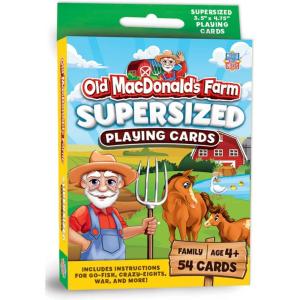 MasterPieces Licensed Kids Games – Old MacDonald’s Farm – Supersized Playing Cards Games for Kids & Family, Laugh and Learn