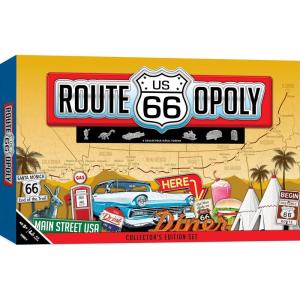 MasterPieces Opoly Board Games – Route 66 Opoly – Officially Licensed Board Games for Adults, Kids, & Family