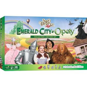 MasterPieces Opoly Board Games – The Wizard of Oz Emerald City Opoly – Officially Licensed Board Games for Adults, Kids, & Family