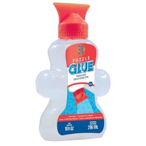 MasterPieces Puzzle Glue 5oz Shaped Bottle – Clear – Jigsaw Puzzle with Vibrant Artwork and Durable Pieces – Fun Family Activity, Brain Challenge, and Educational Entertainment for Teens and Adults(10 Ounces)