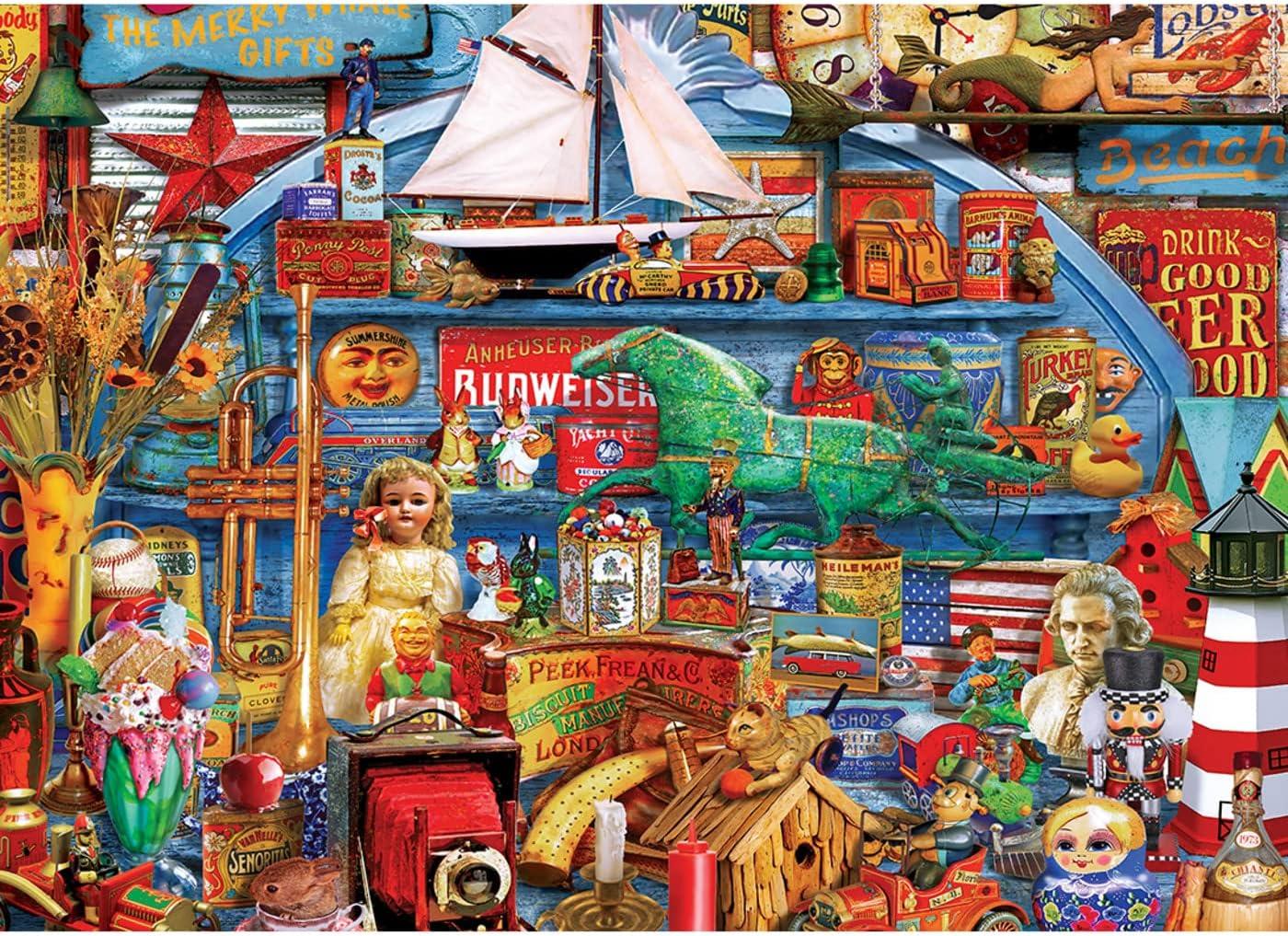 imageMasterPieces 1000 Piece Jigsaw Puzzle Antiques and Collectibles Fun for Adults Family Kids NonGlare Finish 1925 x 26751000 Piece