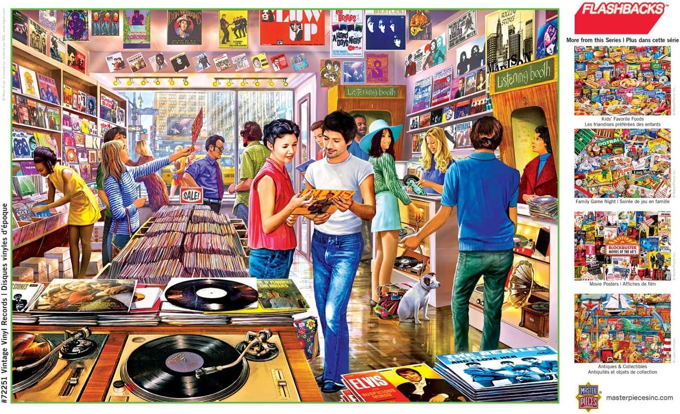 imageMasterPieces 1000 Piece Jigsaw Puzzle Hit the Road Jack Fun for Adults Family Kids NonGlare Finish 1925 x 2675Vintage Vinyl Records