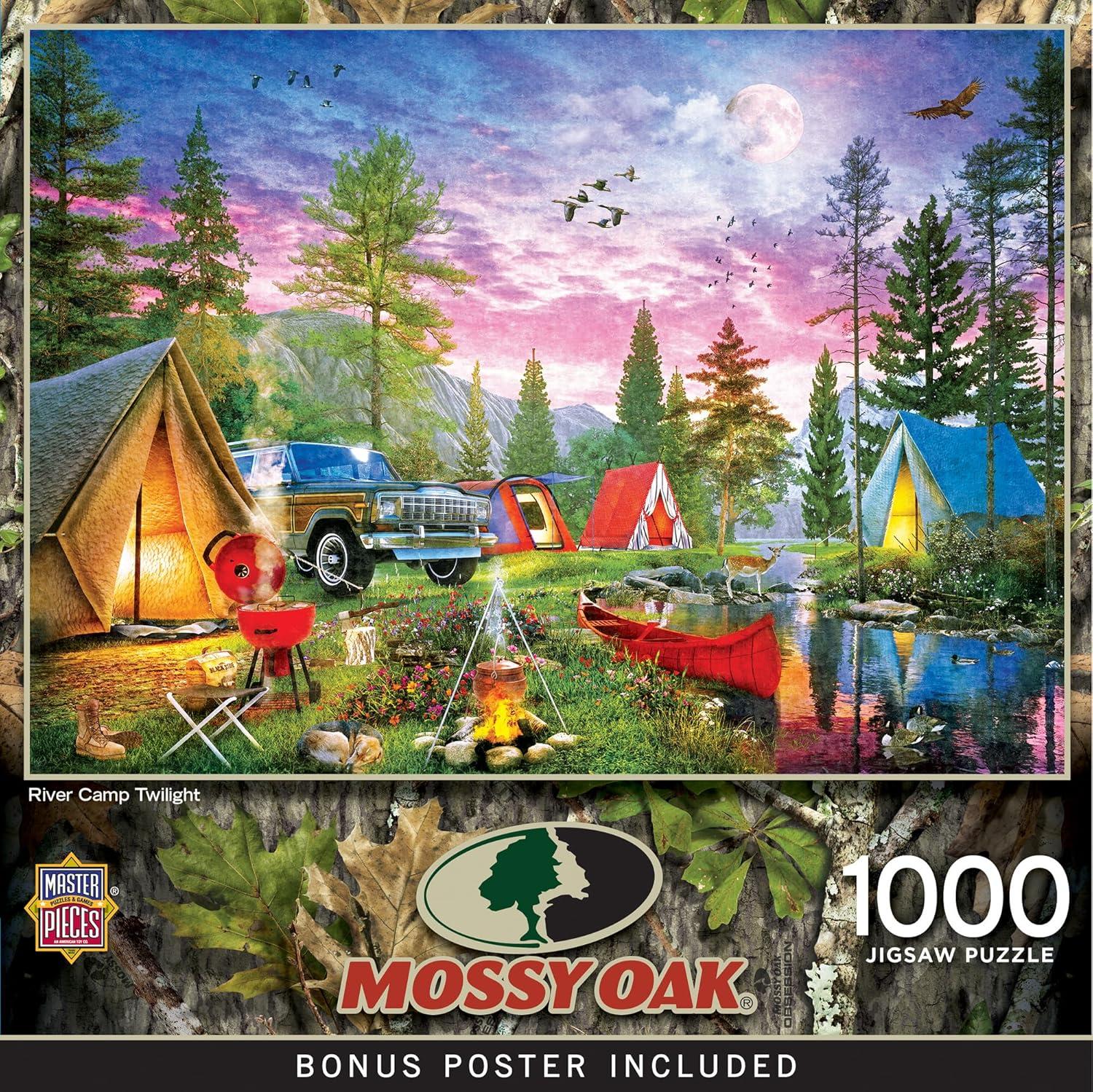 imageMasterPieces 1000 Piece Jigsaw Puzzle for Adults Family Or Youth Liberty Falls 1925x2675River Camp Twilight