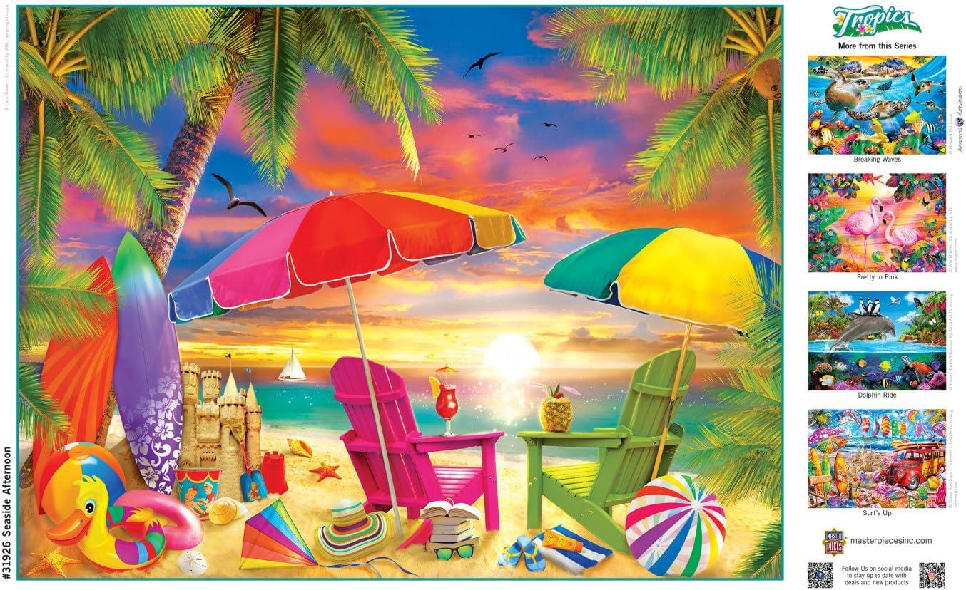 imageMasterPieces 300 Piece EZ Grip Jigsaw Puzzle Seaside Afternoon 18x24300 Piece