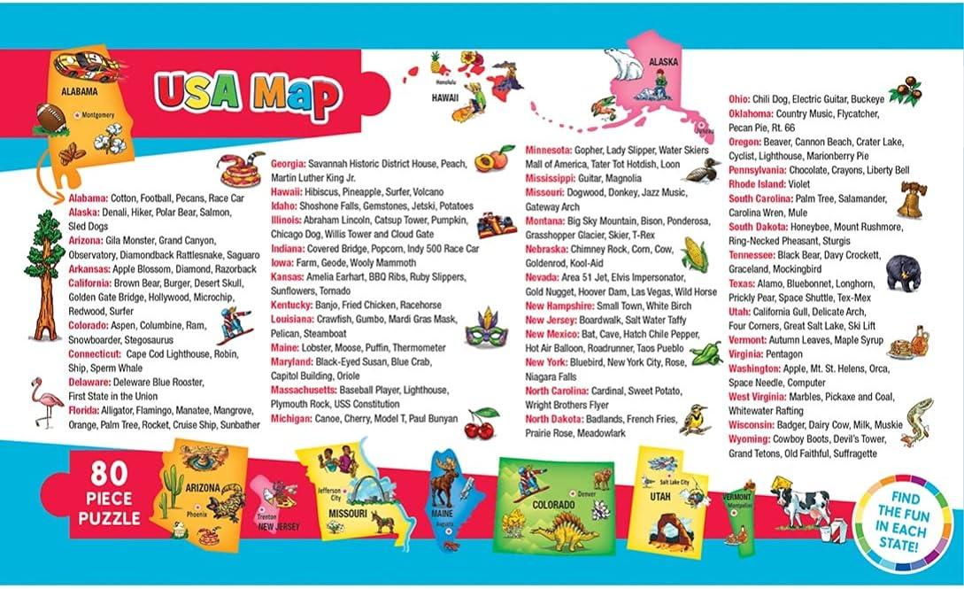 imageMasterPieces Floor Puzzle Jumbo Size 36 Piece Jigsaw Puzzle for Kids Caterpillar Dump Truck Tractor 3ftx2ftUSA Map