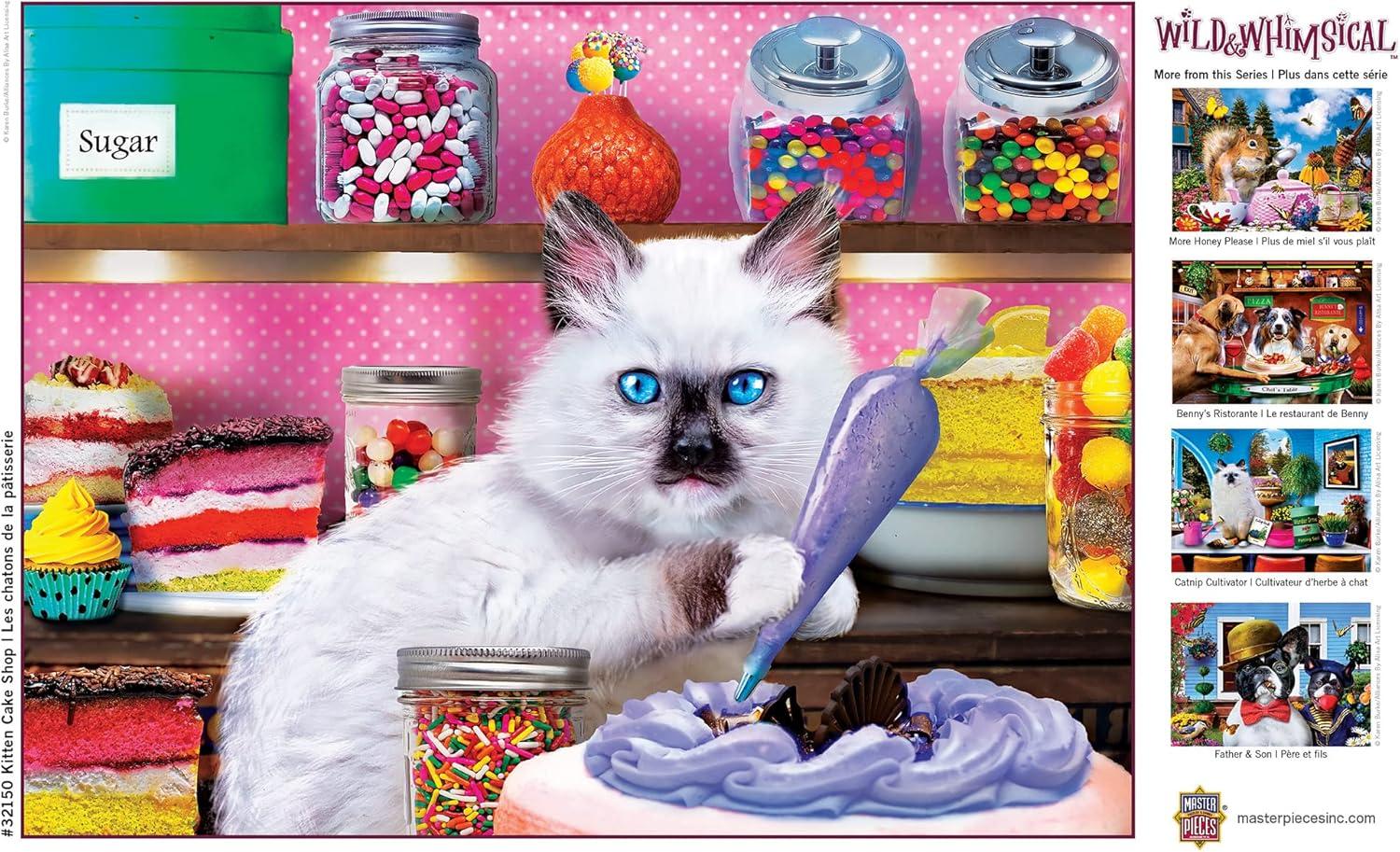imageMasterpieces 300 Piece EZ Grip Jigsaw Puzzle Kitten Cake Shop 18x24300 Piece