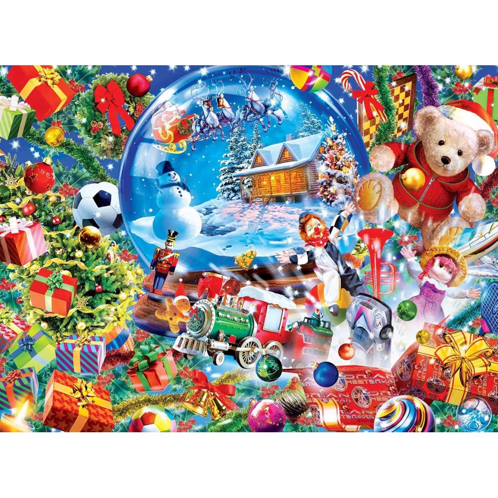 imageHoliday 100pc Glitter Puzzle On The Tree Farm Jigsaw Puzzle with Vibrant Artwork and Durable Pieces Fun Family Activity Brain Challenge and Educational Entertainment for Kids TeensHoliday Dreams