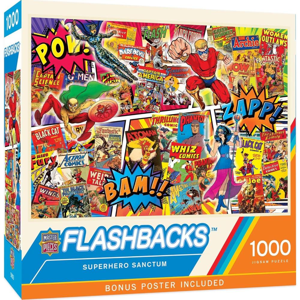 imageMasterPieces 1000 Piece Jigsaw Puzzle Hit the Road Jack Fun for Adults Family Kids NonGlare Finish 1925 x 2675Superhero Sanctum