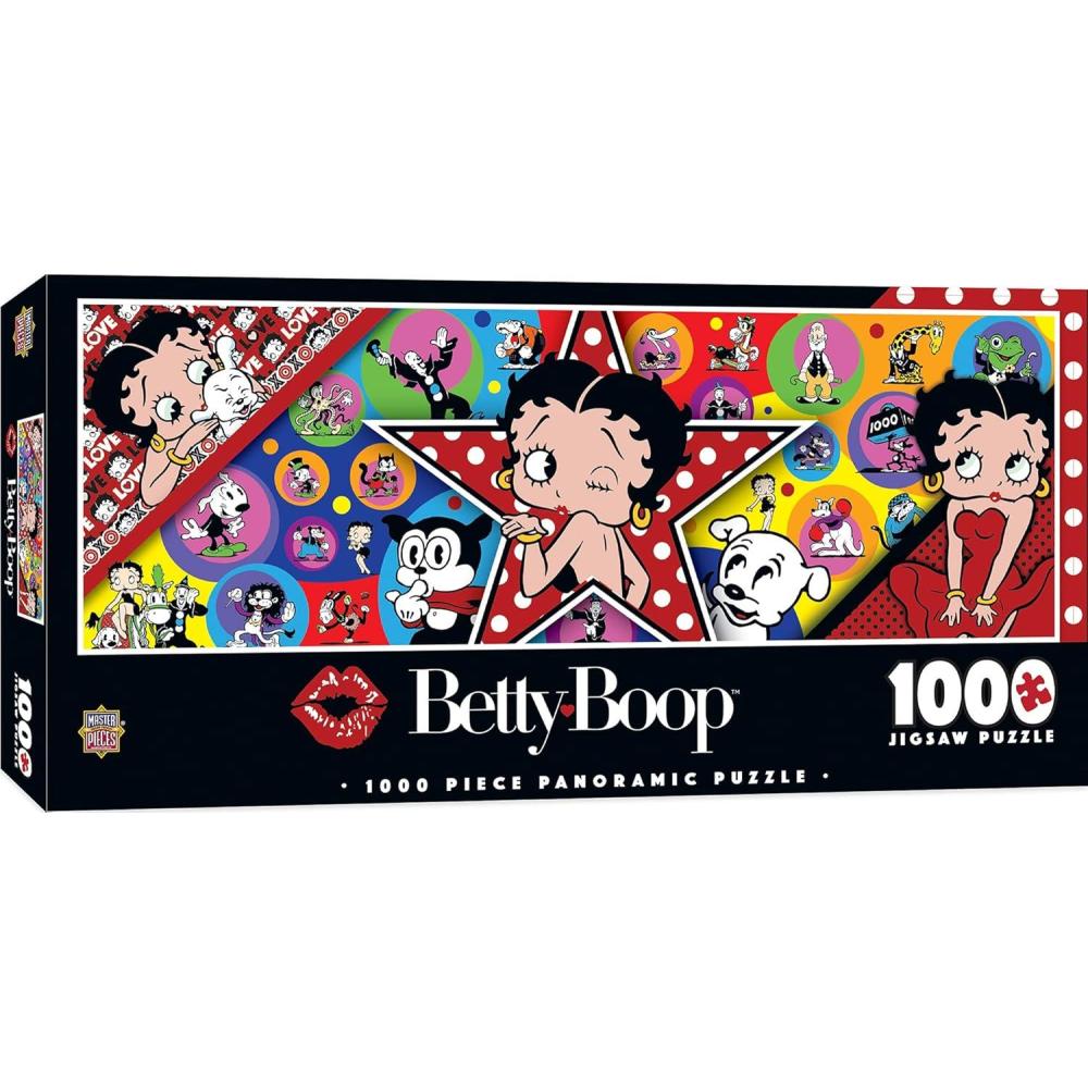 imageMasterPieces 1000 Piece Jigsaw Puzzle For Adults Family Or Youth Betty Boop Panoramic 13x39Betty Boop