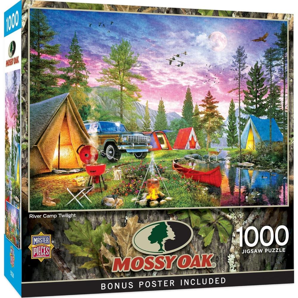 imageMasterPieces 1000 Piece Jigsaw Puzzle for Adults Family Or Youth  Liberty Falls  1925x2675River Camp Twilight
