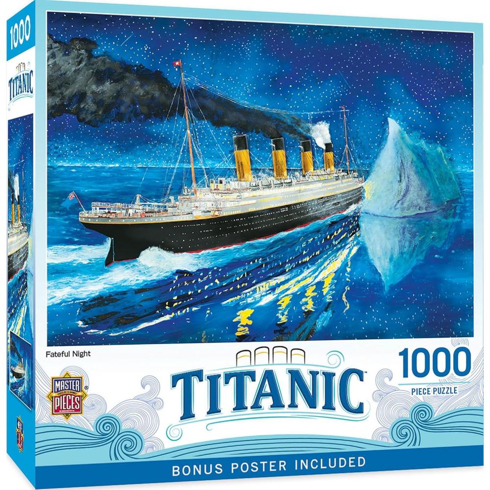 imageMasterPieces 1000 Piece Jigsaw Puzzle for Adults Family Or Youth Titanic Boarding 1925x2675Titanic Fateful Night