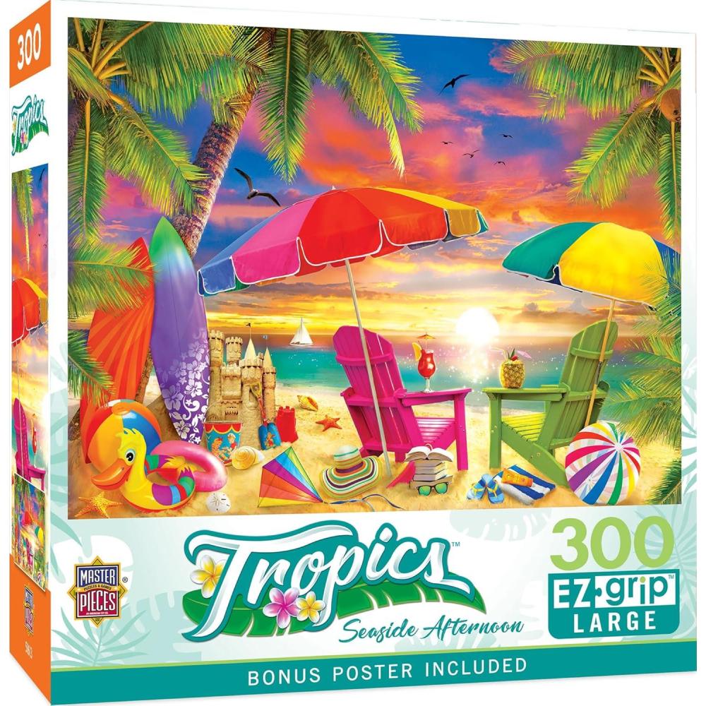 imageMasterPieces 300 Piece EZ Grip Jigsaw Puzzle Seaside Afternoon 18x24300 Piece