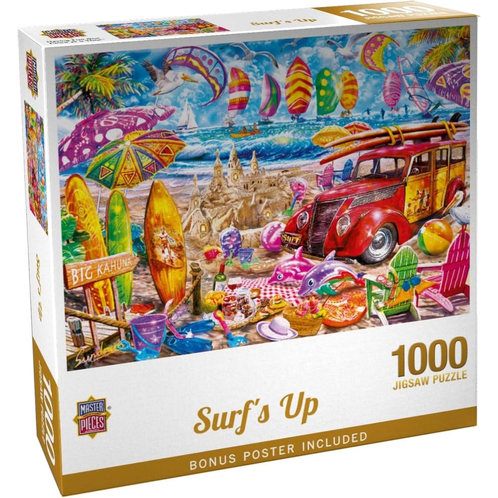imageMasterPieces 300 Piece EZ Grip Jigsaw Puzzle Surfs Up 18x241000 Piece