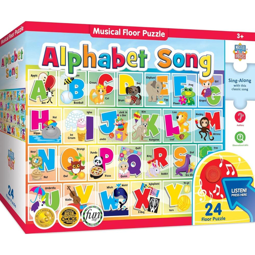 imageMasterpieces 24 Piece Bingo SingALong Sound Floor Puzzle for Kids 18x24Alphabet