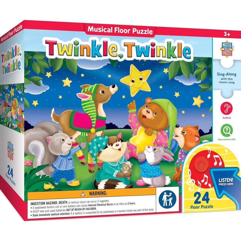 imageMasterpieces 24 Piece Bingo SingALong Sound Floor Puzzle for Kids 18x24Twinkle Twinkle puzzle