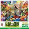 MasterPieces – 300 Piece Jigsaw Puzzle with Large EZ Grip Shapes, Glows in the Dark, Moon Fairy, Activity Fun for Adults, Seniors, Family, Kids, 18″ x 24″(Greenhouse Gone Wild)