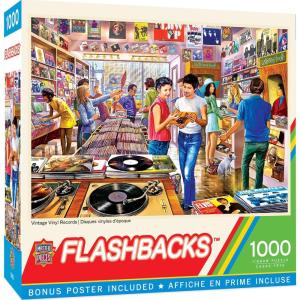 MasterPieces – 1000 Piece Jigsaw Puzzle, Hit the Road Jack, Fun for Adults, Family, Kids, Non-Glare Finish, 19.25″ x 26.75″(Vintage Vinyl Records)