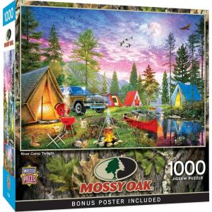 MasterPieces 1000 Piece Jigsaw Puzzle for Adults, Family, Or Youth – Liberty Falls – 19.25″x26.75″(River Camp Twilight)