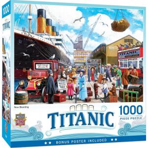 MasterPieces 1000 Piece Jigsaw Puzzle for Adults, Family, Or Youth – Titanic Boarding – 19.25″x26.75″(Now Boarding)