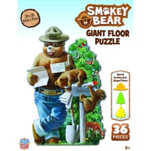 MasterPieces Floor Puzzle – Jumbo Size 36 Piece Jigsaw Puzzle for Kids – Caterpillar Dump Truck Tractor – 3ftx2ft(Smokey Bear)