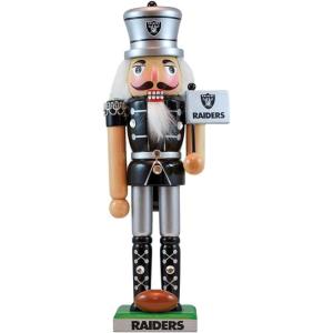 MasterPieces Game Day – NFL Las Vegas Raiders – Team Painted Wood Nutcracker