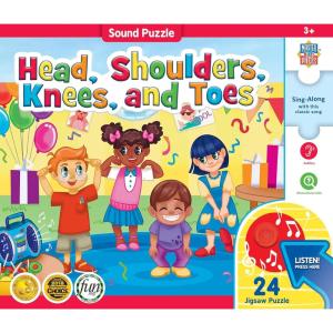 Masterpieces 24 Piece Bingo Sing-A-Long Sound Floor Puzzle for Kids – 18″x24″(Head  Shoulders  Knees  & Toes)