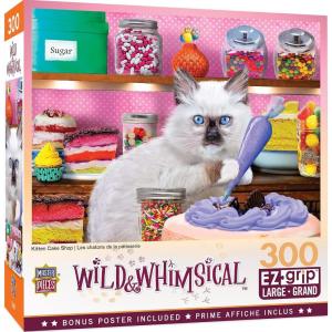 Masterpieces 300 Piece EZ Grip Jigsaw Puzzle – Kitten Cake Shop – 18″x24″(300 Piece)