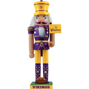 Masterpieces Game Day – NFL Minnesota Vikings – Team Painted Wood Nutcracker