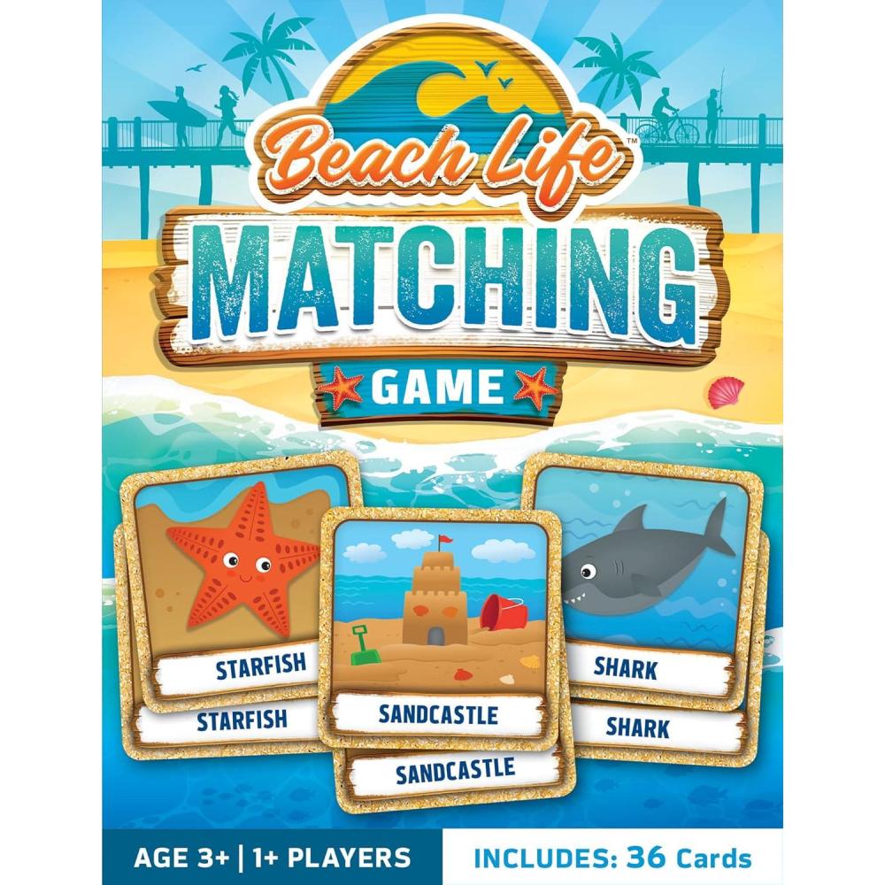 imageMasterPieces Officially Licensed Beach Life Picture Matching Card Game for Kids and Families