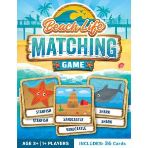 MasterPieces Officially Licensed Beach Life Picture Matching Card Game for Kids and Families