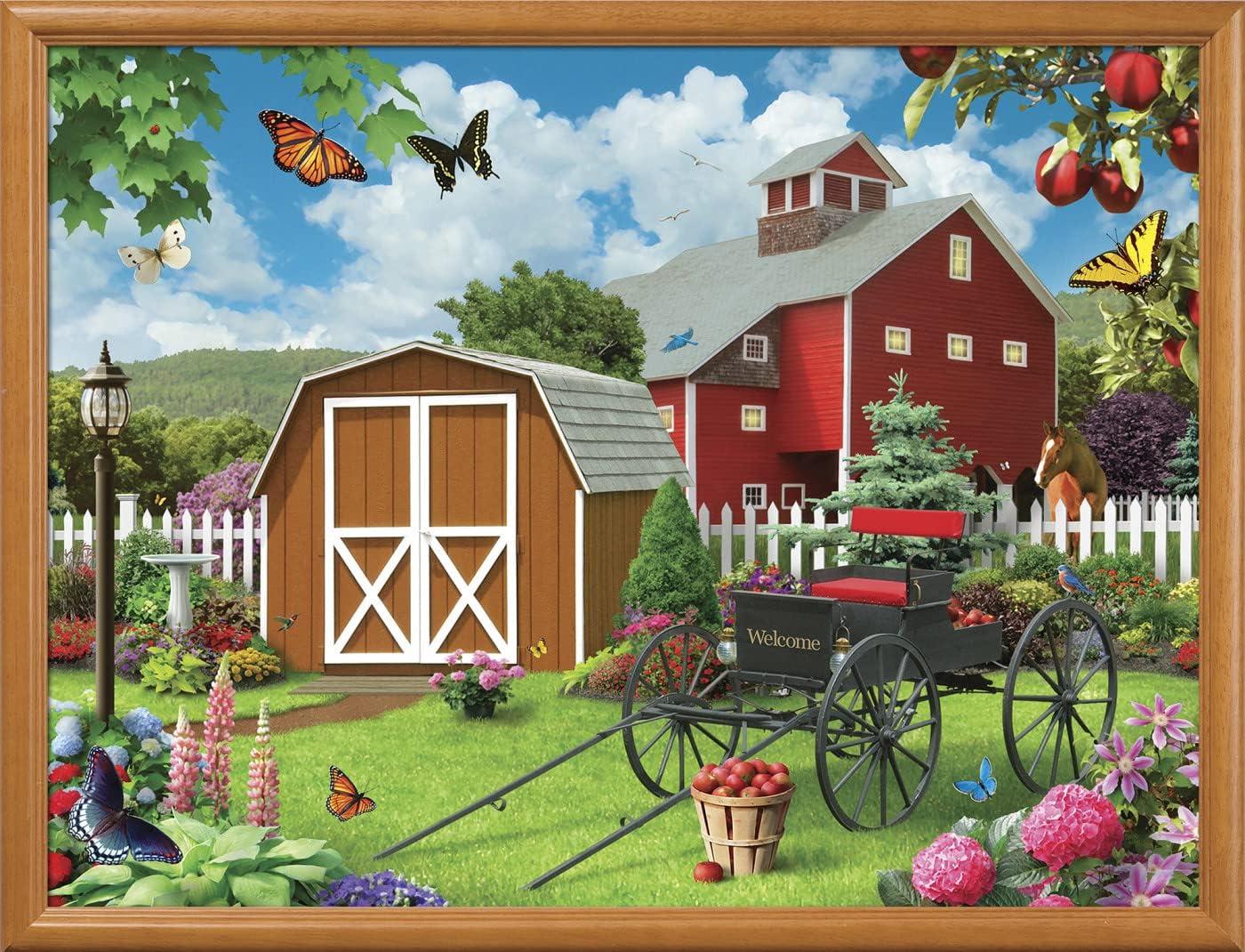 imageMasterPieces 300 Piece Jigsaw Puzzle Large EZ Grip Shapes Barnyard Beauties Fun for Adults Seniors Family Kids NonGlare Finish 18x24300 Piece
