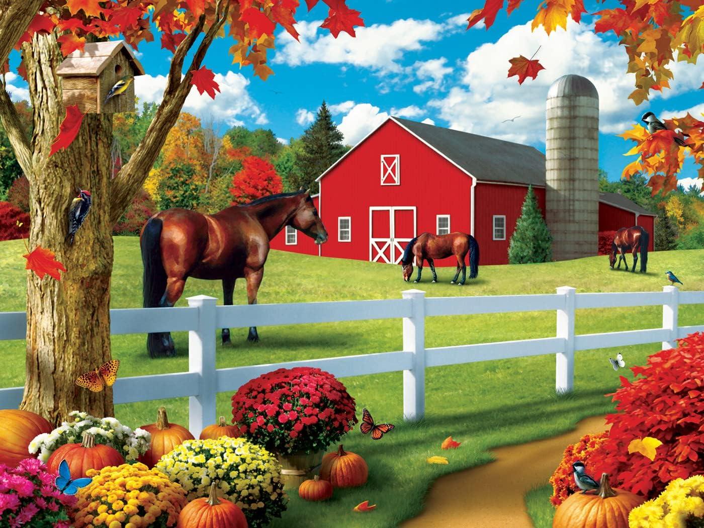 imageMasterPieces 300 Piece Jigsaw Puzzle Large EZ Grip Shapes Rolling Pastures Fun for Adults Seniors Family Kids NonGlare Finish 18x24300 Piece