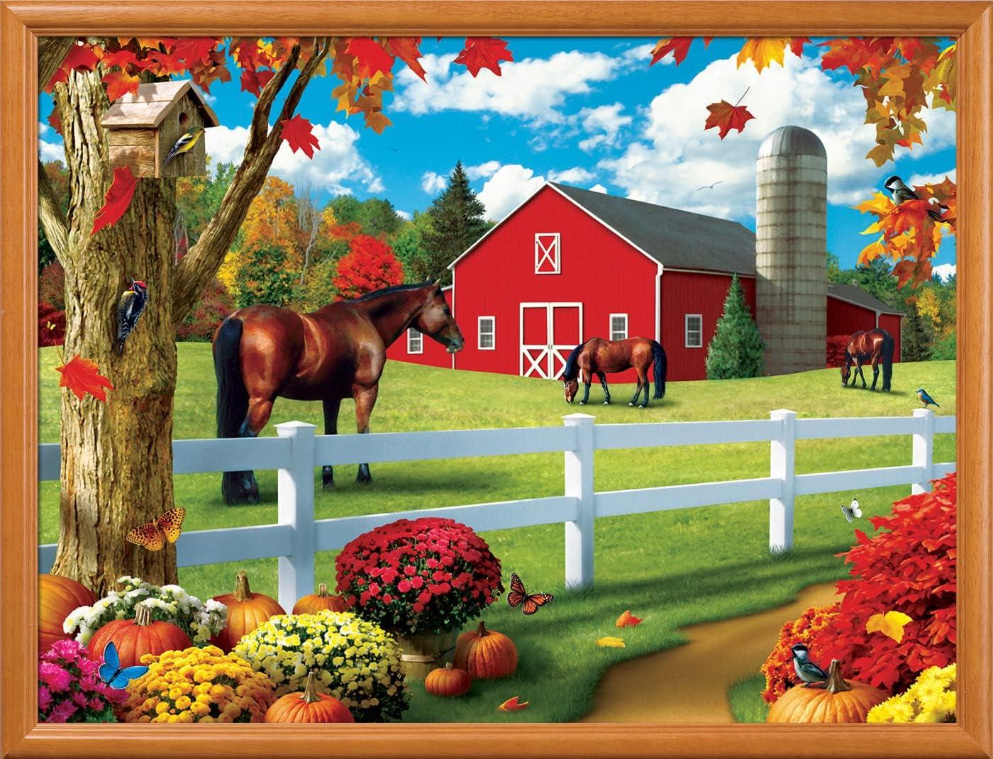 imageMasterPieces 300 Piece Jigsaw Puzzle Large EZ Grip Shapes Rolling Pastures Fun for Adults Seniors Family Kids NonGlare Finish 18x24300 Piece