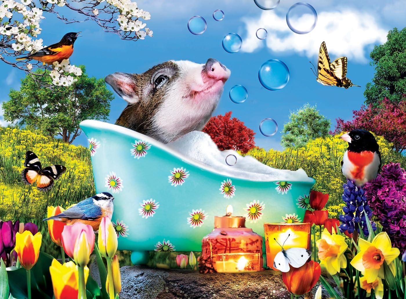 imageMasterPieces 2000 Piece Jigsaw Puzzle for Adults Family Or Youth Farm Country 4Pack 14x19Wild Whimsical