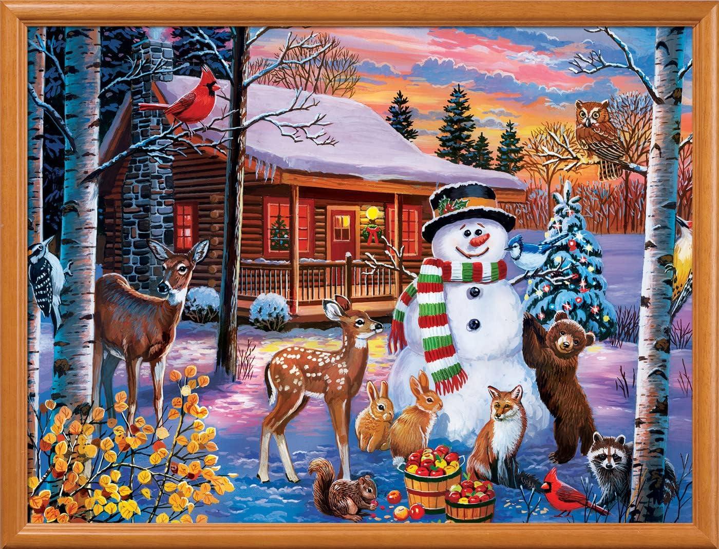 imageMasterPieces 300 Piece EZ Grip Christmas Jigsaw Puzzle Winter Visitors 18x24Winter Visitors