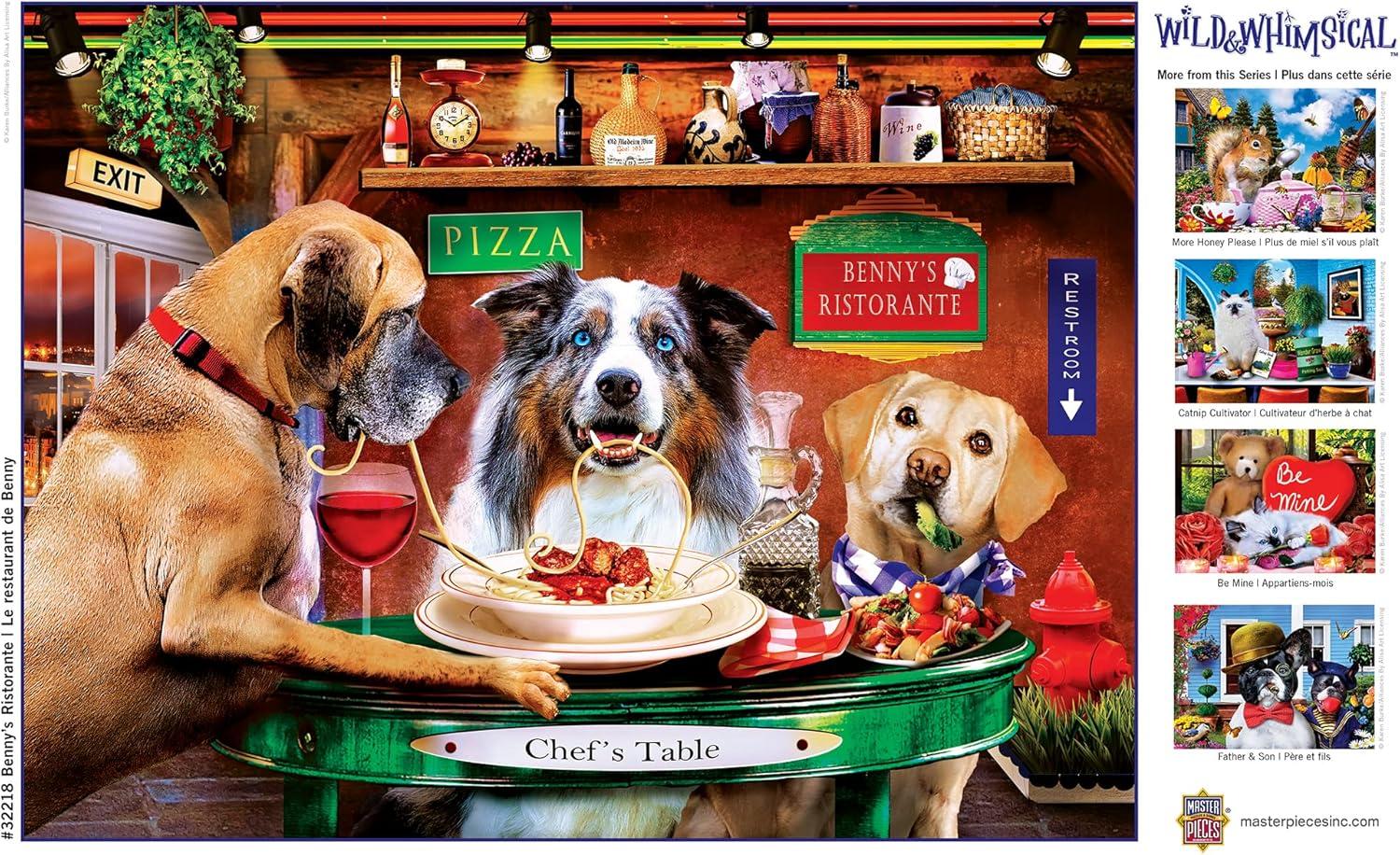 imageMasterPieces 300 Piece EZ Grip Jigsaw Puzzle Bennys Ristorante 18x24300 Piece