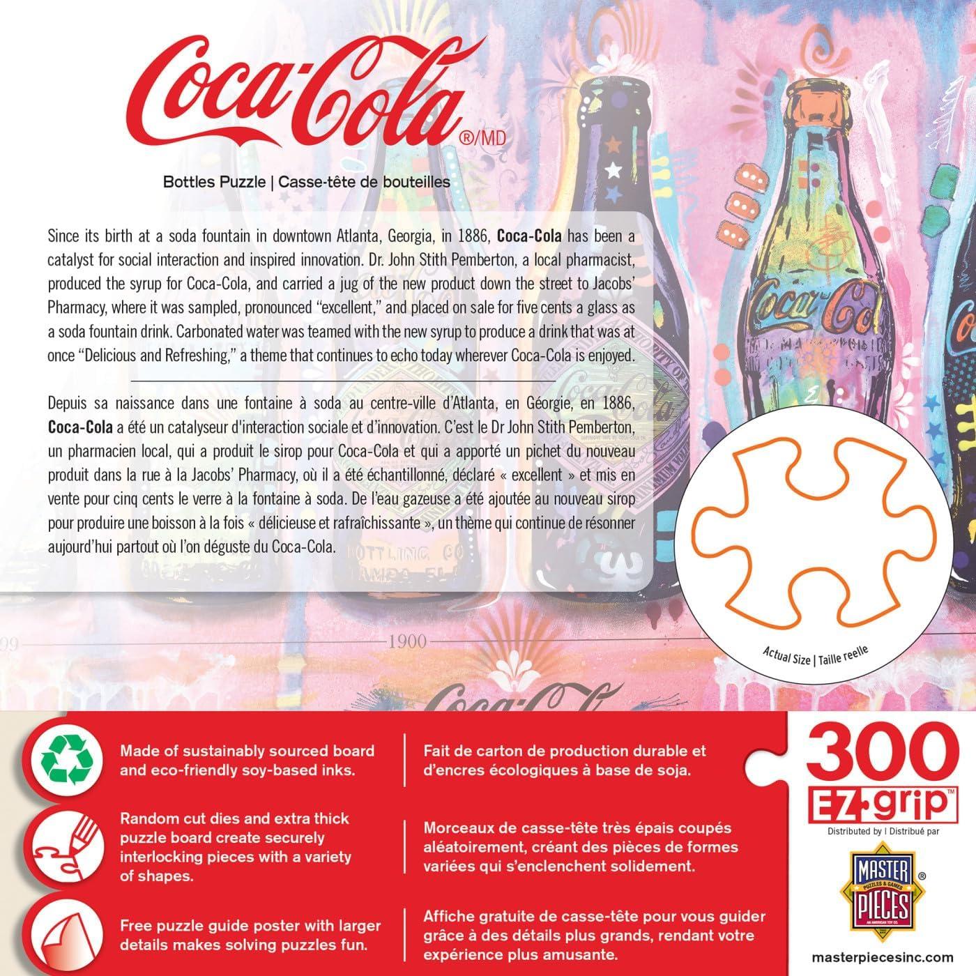 imageMasterPieces 300 Piece EZ Grip Jigsaw Puzzle CocaCola Bottles 18x24Bottles