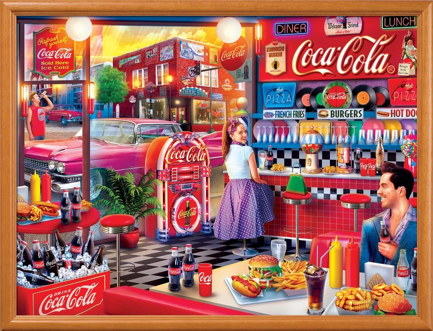 imageMasterPieces 300 Piece EZ Grip Jigsaw Puzzle CocaCola Bottles 18x24Soda Fountain