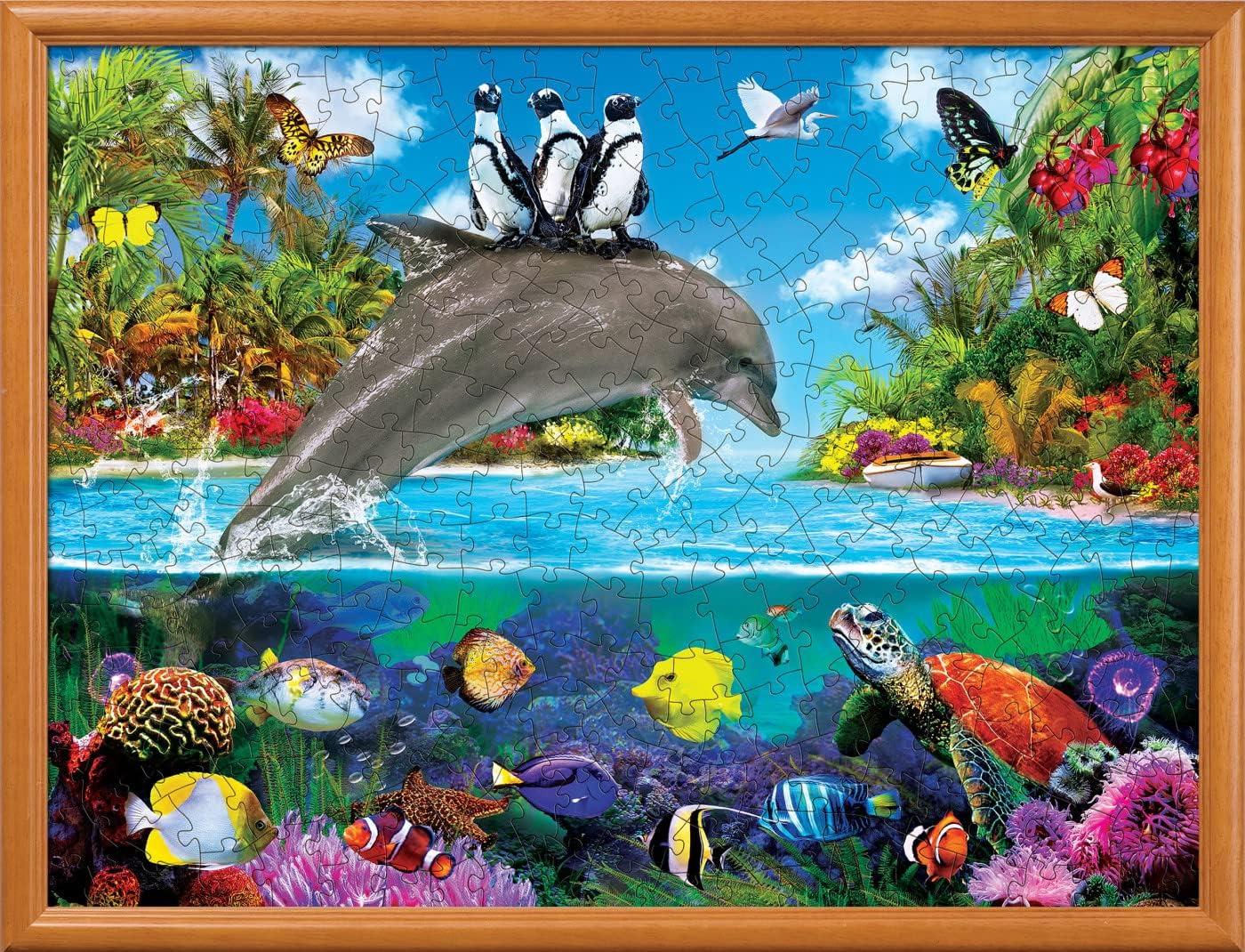 imageMasterPieces 300 Piece EZ Grip Jigsaw Puzzle Dolphin Ride 18x24300 Piece