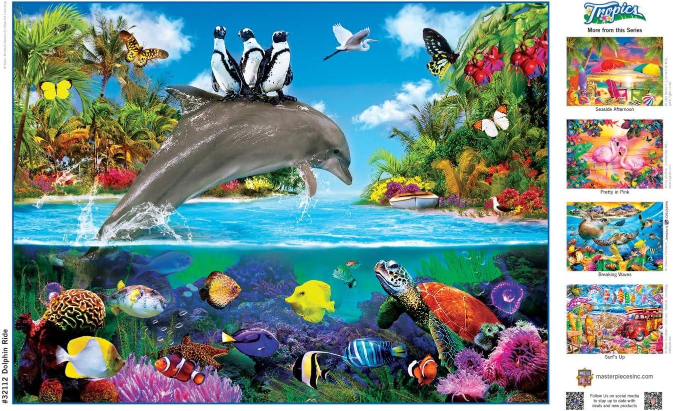 imageMasterPieces 300 Piece EZ Grip Jigsaw Puzzle Dolphin Ride 18x24300 Piece