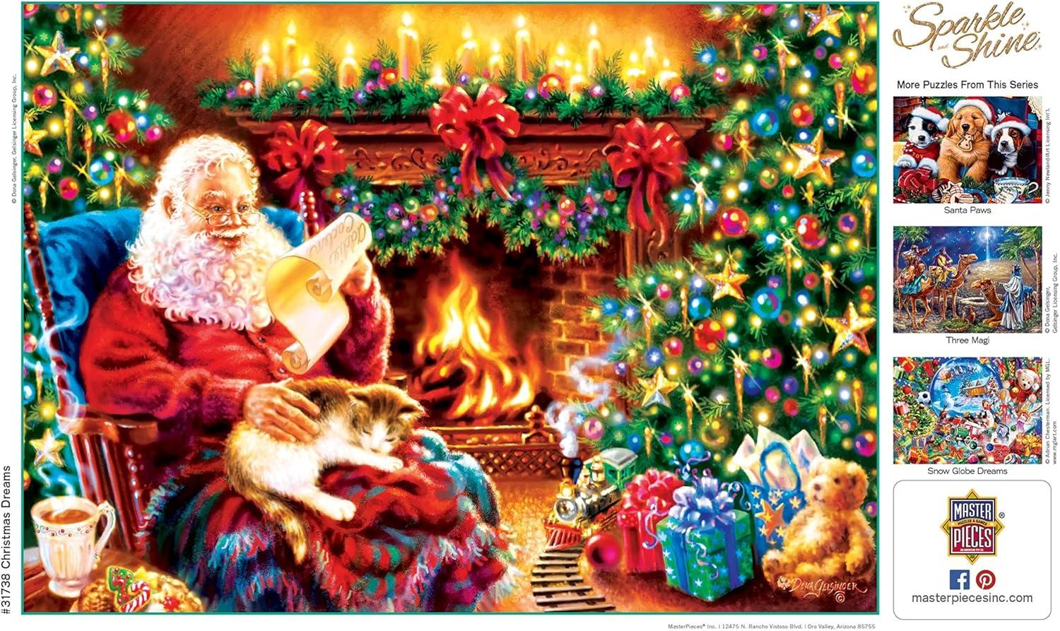 imageMasterPieces 500 Piece Glitter Jigsaw Puzzle Christmas Dreams 15x21