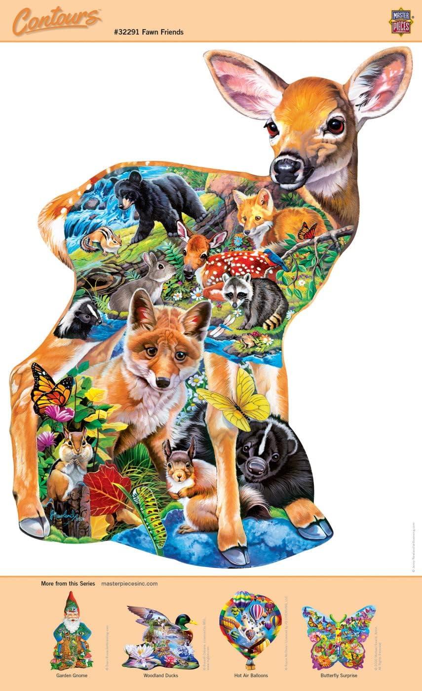 imageMasterPieces 500 Piece Jigsaw Puzzle for Adults Family Or Youth Shaped Reeses 22x22Fawn Friends