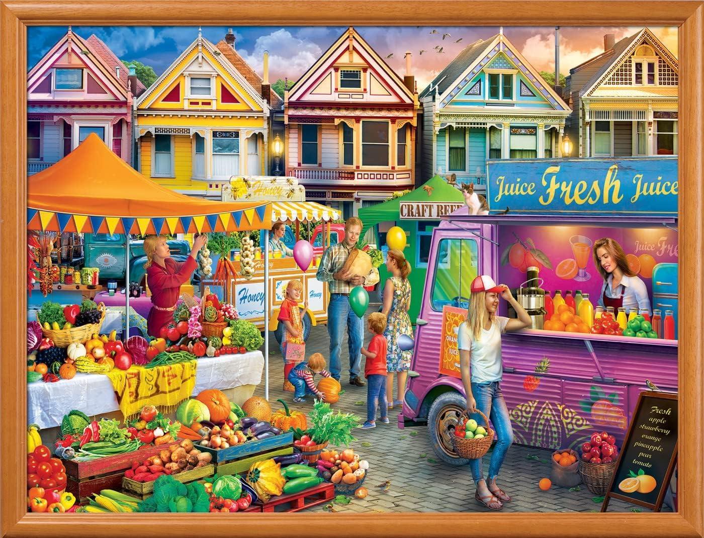imageMasterPieces 750 Piece Jigsaw Puzzle for Adults and Family Country Heaven 18x24Weekend Market